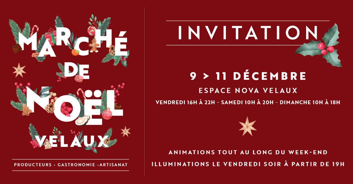 Marché de Noël Velaux 9 au 11 décembre 2022